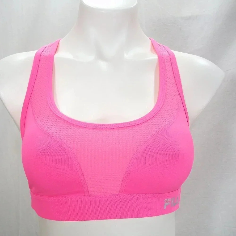 Fila Wire Free Running Sport Bra‎ SMALL Bright Pink